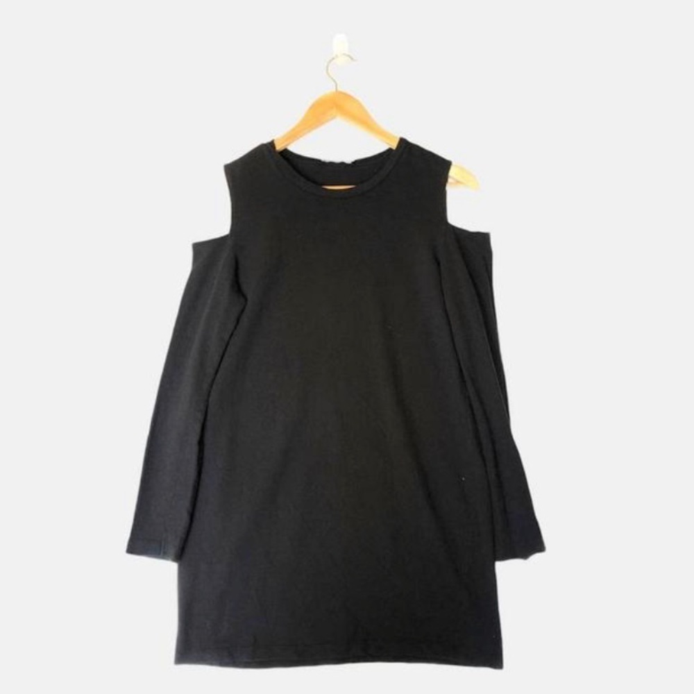 NWT Zara Ribbed W&B Cold Shoulder Dress - Picture 2 of 6
